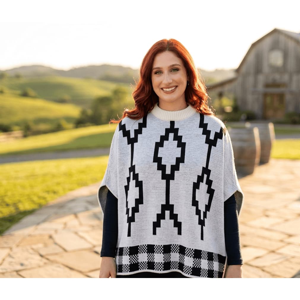 Capa Campeira Feminina Ruana Poncho Pala Blusa De Inverno Blusão Feminino De Tricot Lã Frio Gaúcha Pampa Baile