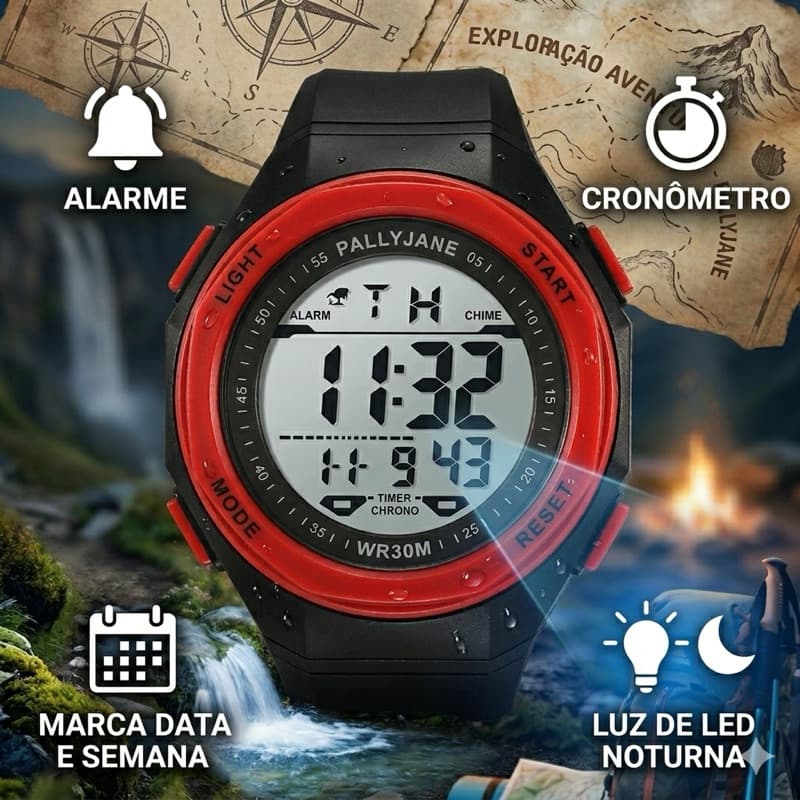 Relógio Digital Masculino  Esportivo Casual Barato