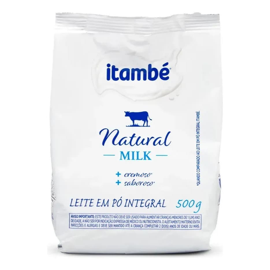 Leite Em Pó Itambé Natural Milk Integral 500g