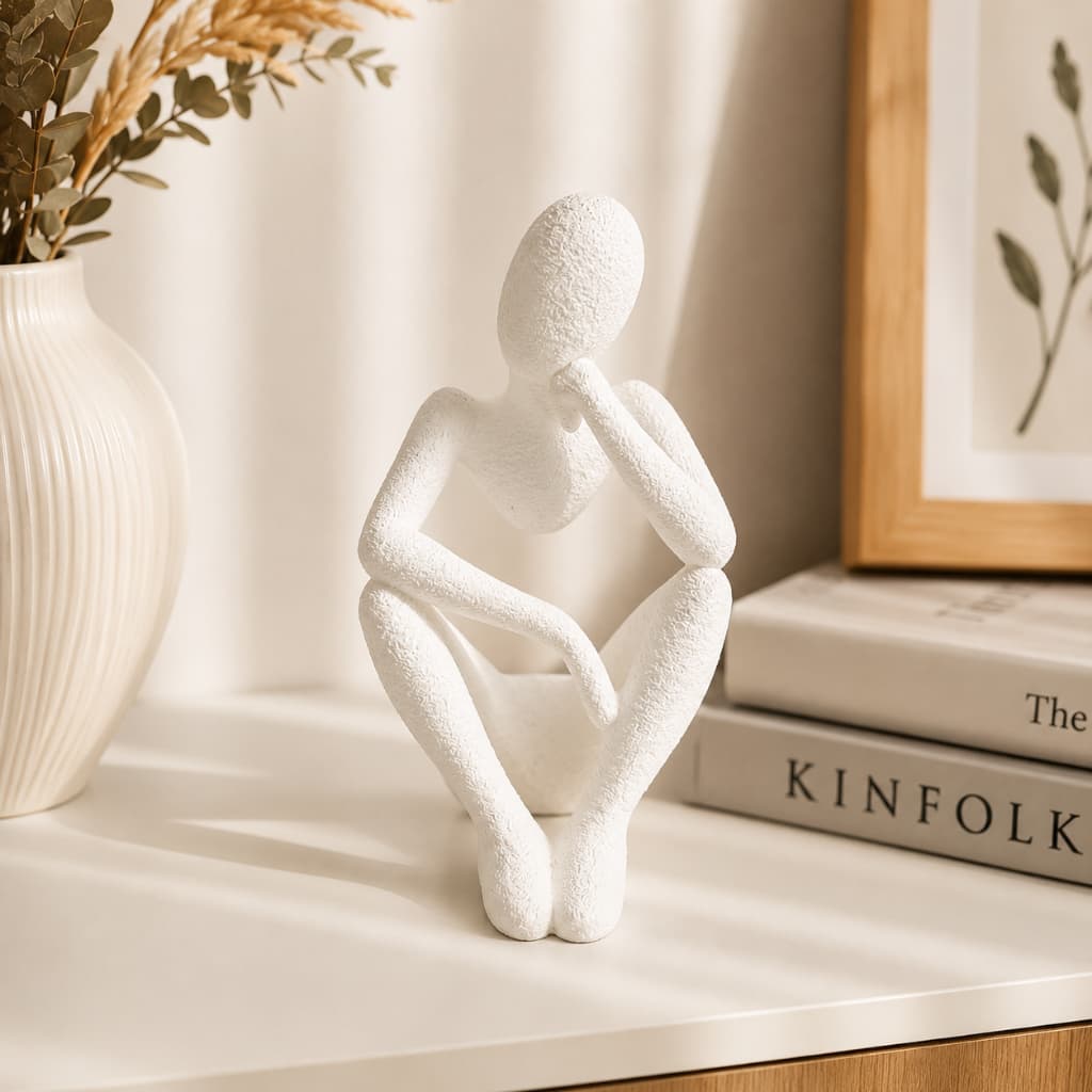 Estátua Abstrata Decorativa Moderna Escultura Minimalista Enfeite Sala Escritório