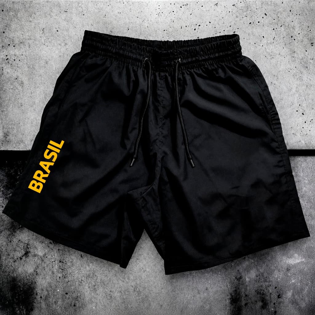 Bermuda Masculina Brasil Tactel Premium Mauricinho Copa Short Futebol Praia Academia Short Leve