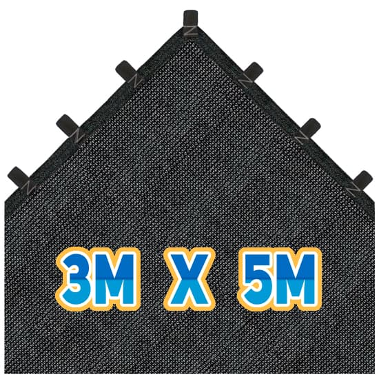 Lona Sombretela 80% 3X5 Carreteiro Caminhão Tela Sombrite Carro Janela Canil Cobertura Retrátil