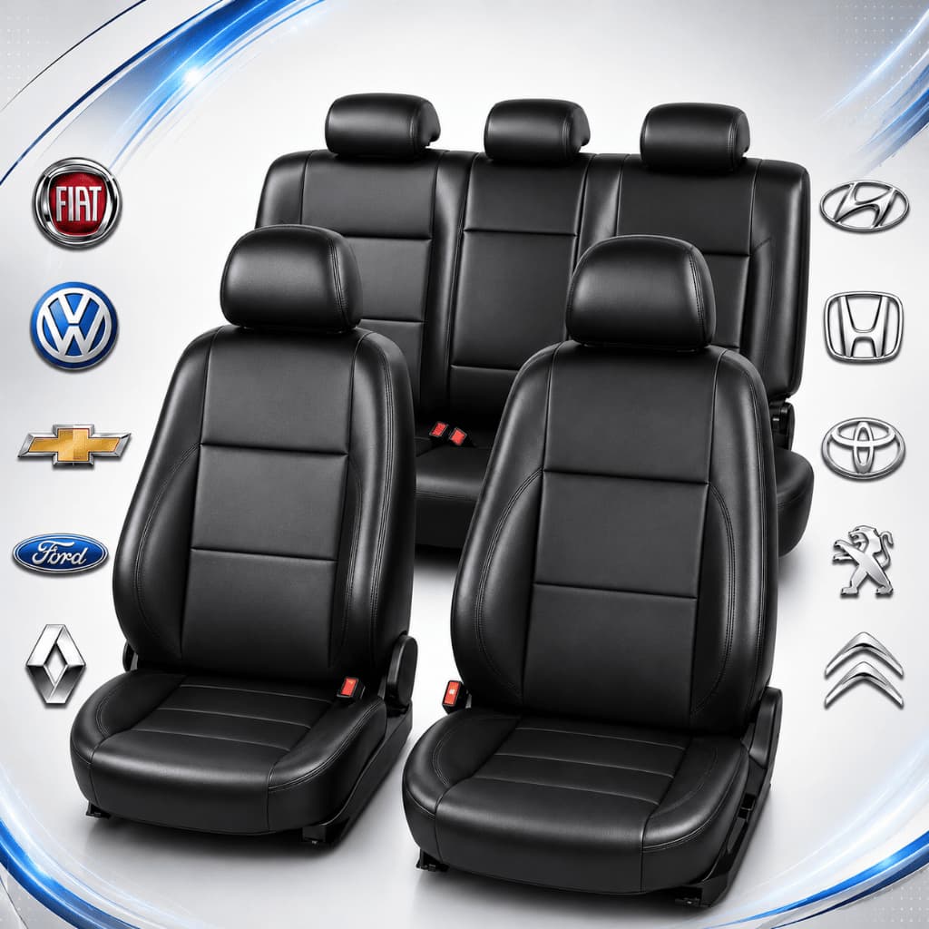 Capa para Banco de Carro Couro Impermeável Universal Automotivo Premium