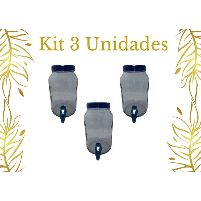 suqueira de vidro 3 unidades