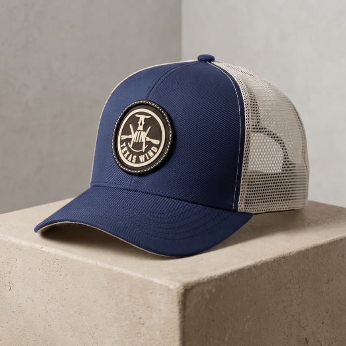 Boné Texas Wind Trucker Comboy Aba Curva Ajustavel Traseiro Com Redinha Respirável Premium