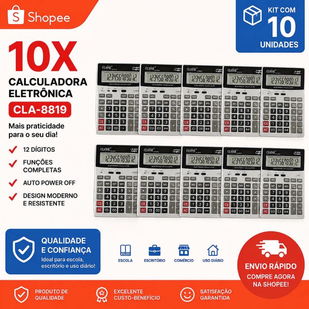 10 CALCULADORAS ELETRÔNICA CLA-8819