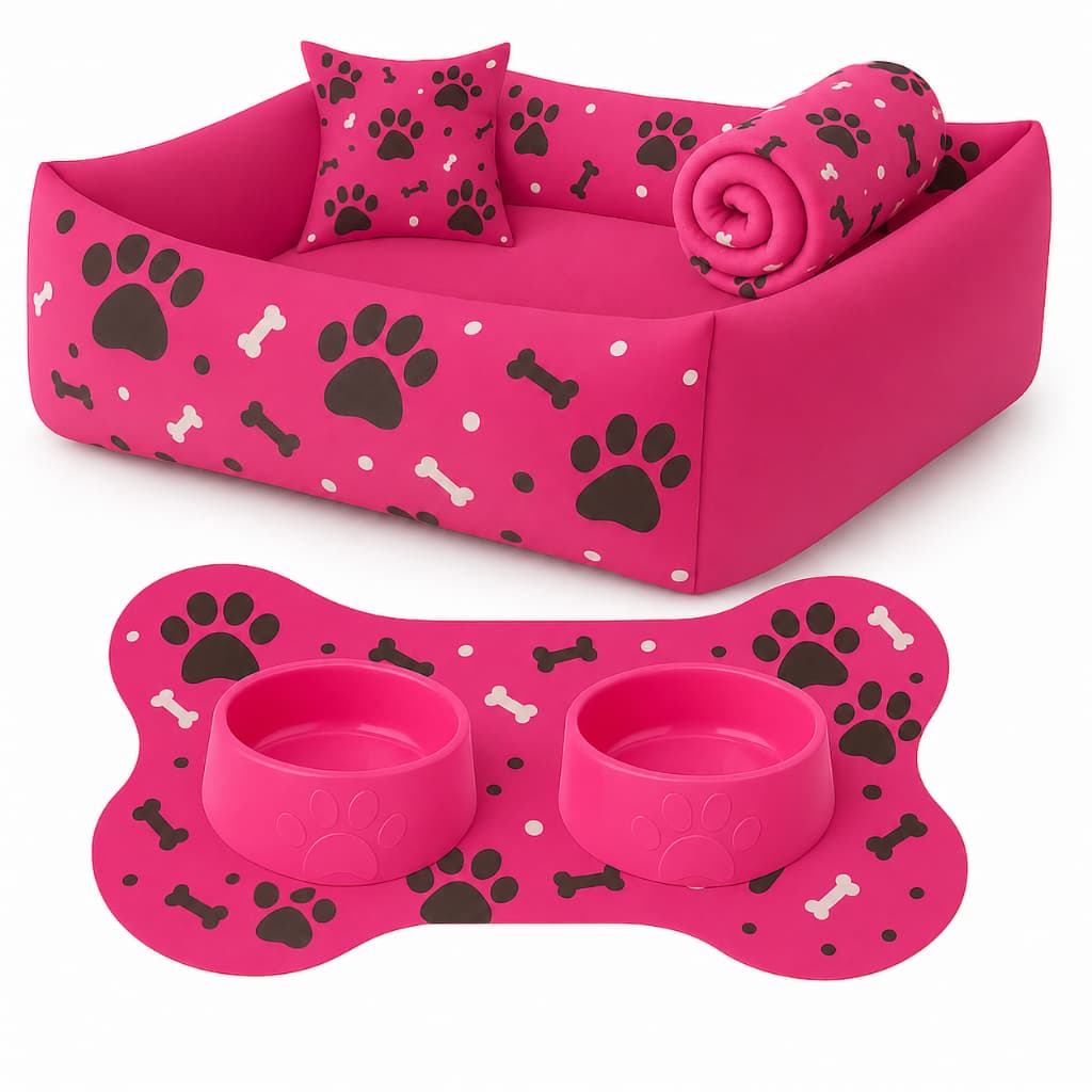 Caminha pra pet Cama Pet Cachorro Gato Almofada Lavável + Tapete + Almofada + Lençol