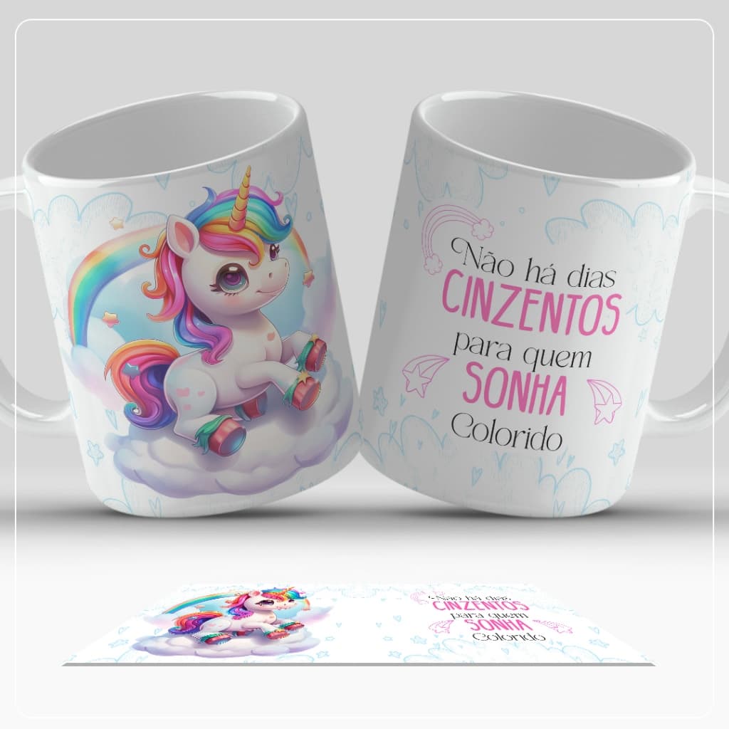 Caneca Personalizada Xicara unicórnio envio imediato presente criativo