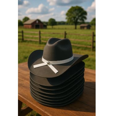 1 chapéu de Eva preto cowboy