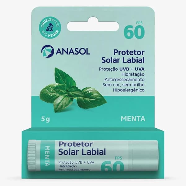 Protetor Solar Labial Menta FPS60 5G - Anasol