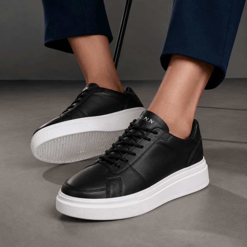 Tênis Masculino Casual Sola Alta Estilo Elegante e Confortável