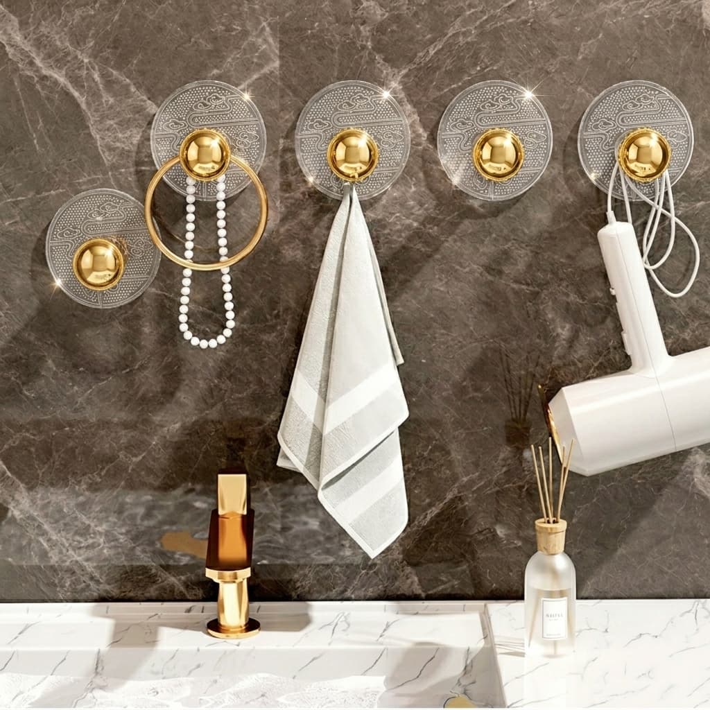 Pendurador Multiuso Bolinha Auto Colante Organizador Casa Sem Furo Cesto Combo