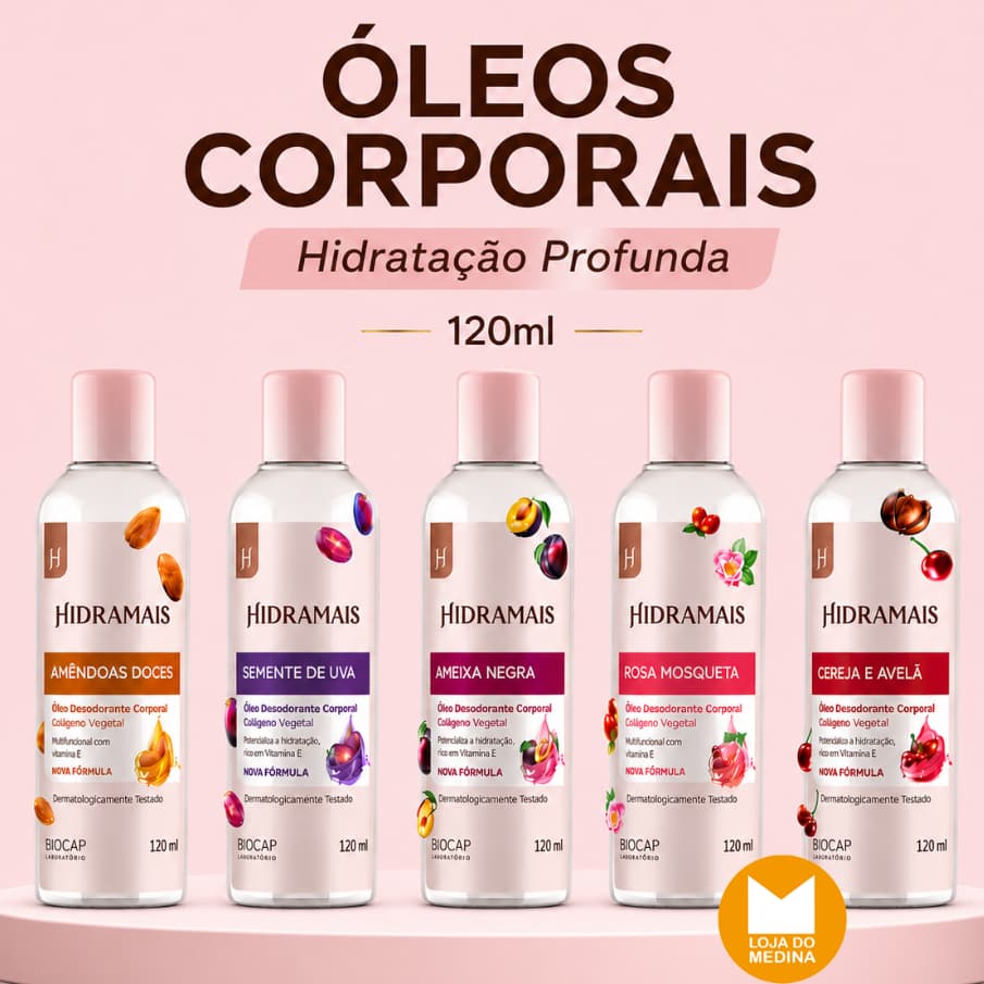 ÓLEO DESODORANTE CORPORAL PARA HIDRATAÇÃO  - 120ml -  HIDRAMAIS >