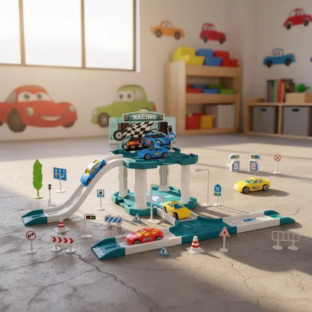 Pista Estacionamento Brinquedo Infantil Carrinhos 40 Peças
