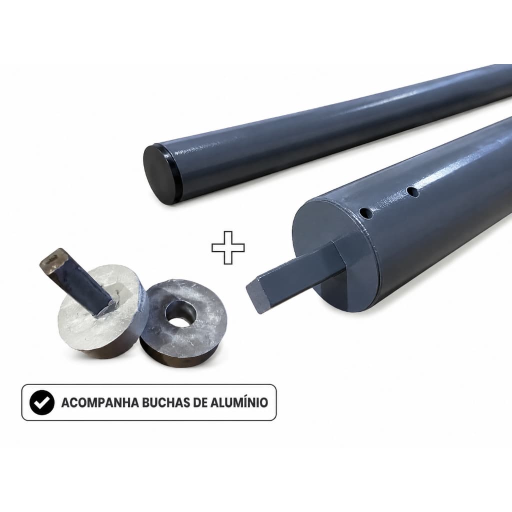 par de Tubos de metal 2'' e 1" x 3 M para Toldo Cortina de Enrolar com Bucha de Alumínio