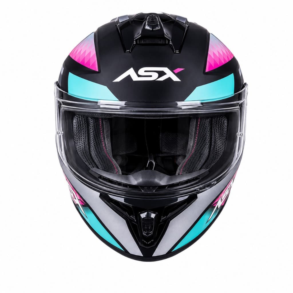 Capacete Fechado Moto ASX Draken Spirit Prata Brilhante Estilo Versátil