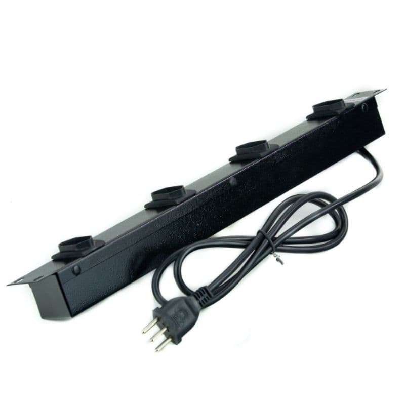 RÉGUA RACK FIOLUX BIVOLT C/ 4 TOMADAS