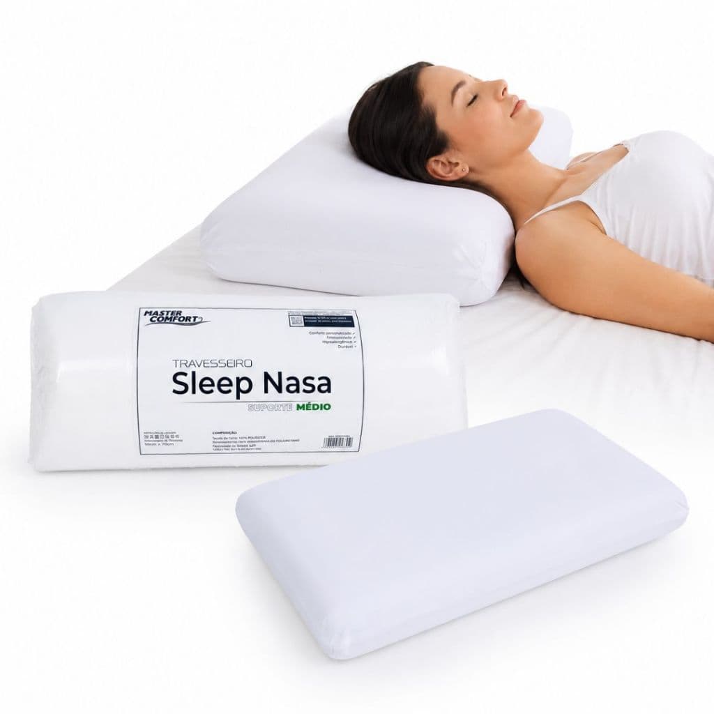 Travesseiro Sleep Nasa Suporte Médio Master Comfort 50x70cm