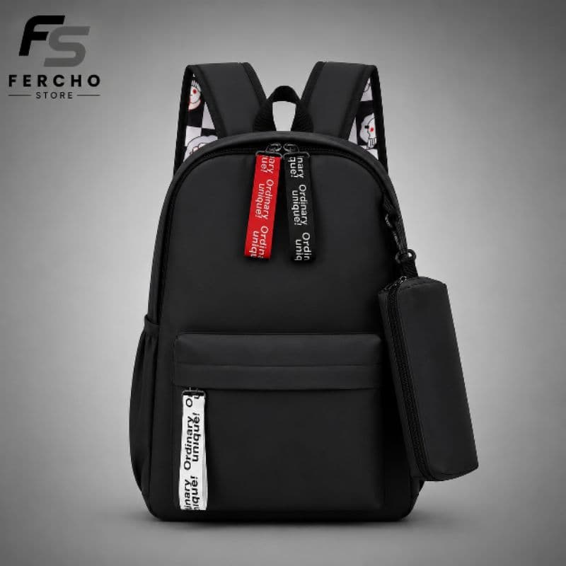 Mochila Escolar Com Estojo Grande Unissex