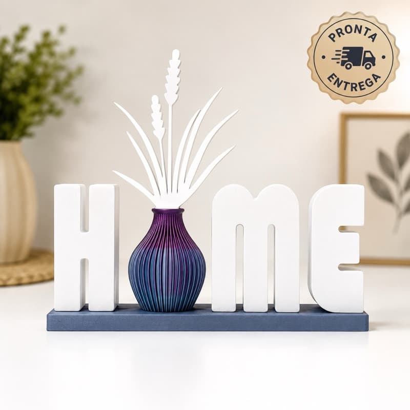 Enfeite decorativo letreiro Home - Decoração para Estante/Sala