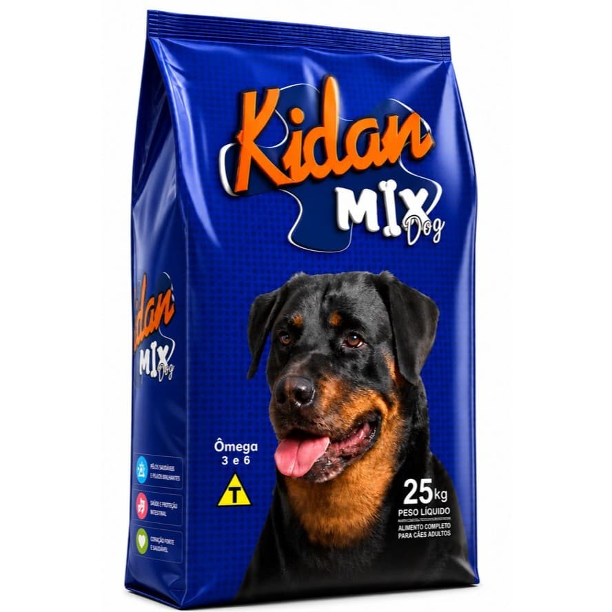 Ração Cachorro KIDAN MIX DOG Carne  Com Ômega 3 e 6 Rigorosamente Balanceado