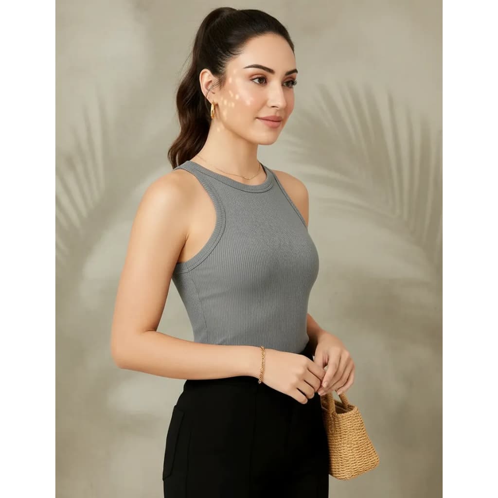 Blusa Regata Feminina Poliamida Com Elastano Fitness Poliamida Premium Camiseta Básica Academia