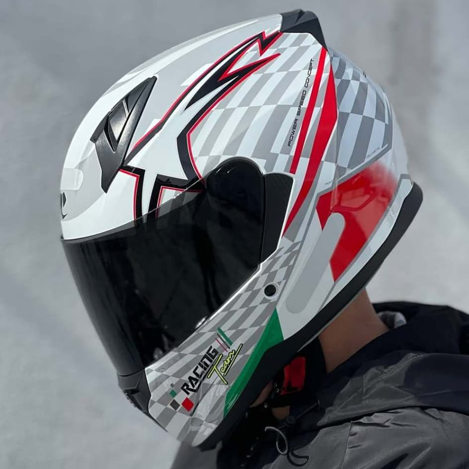 CAPACETE RACE TECH SECTOR GRID PAÍSES ITALIA ITALY BANDEIRA PISTA CORRIDA OFERTA GRAND PRIX BARATO