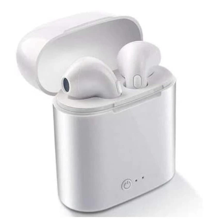 Fone Ouvido Bluetooth i7S Sem Fio Recarregavel Android iOS Branco