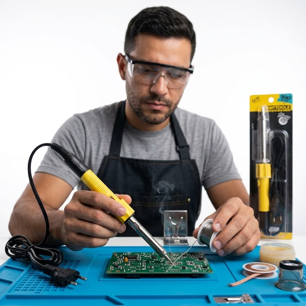 Ferro De Solda 100W Aquecimento Rápido 220V Profissional Para Soldagem