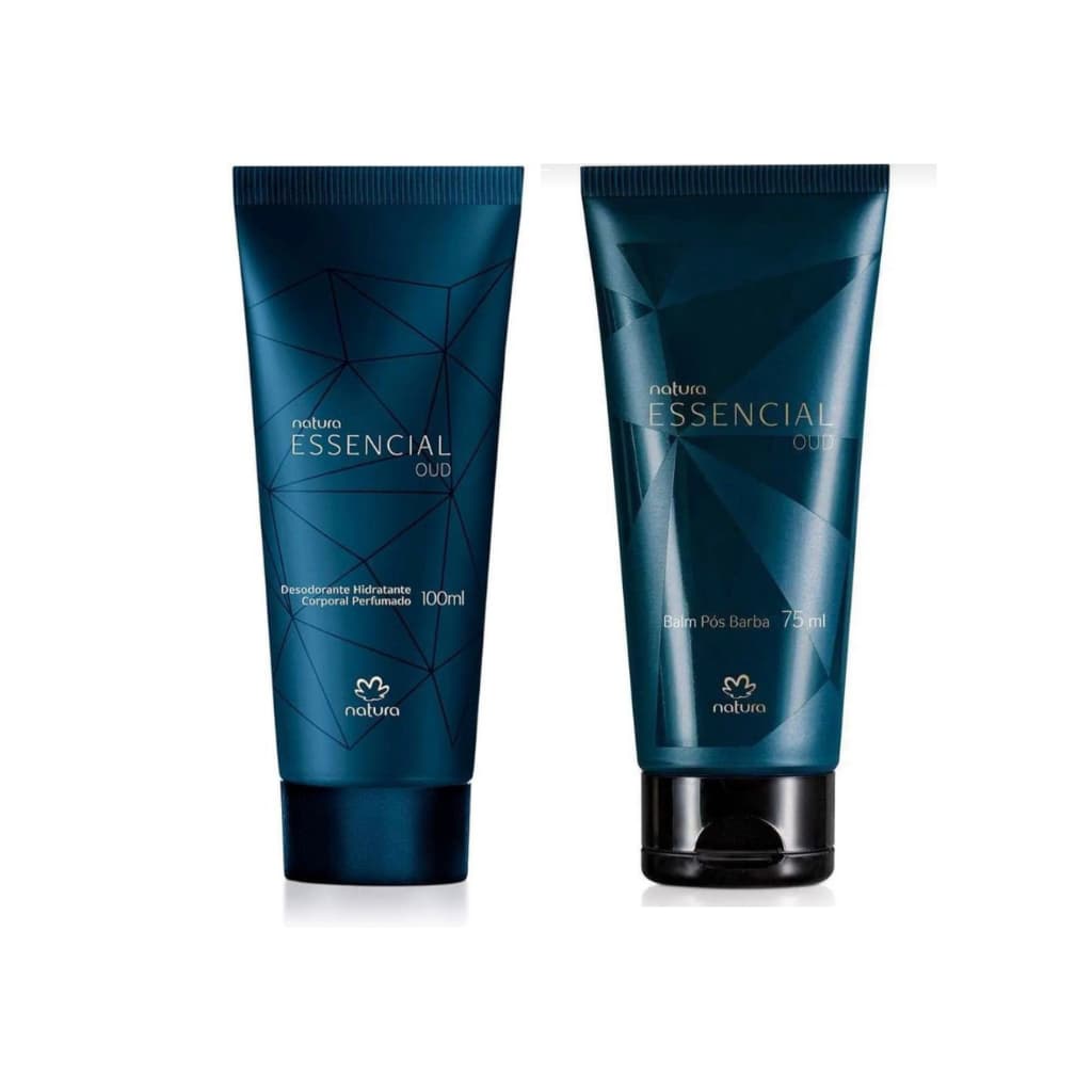 Kit Essencial Oud Masculino Balm Pós Barba + Desodorante Hidratante Perfumado