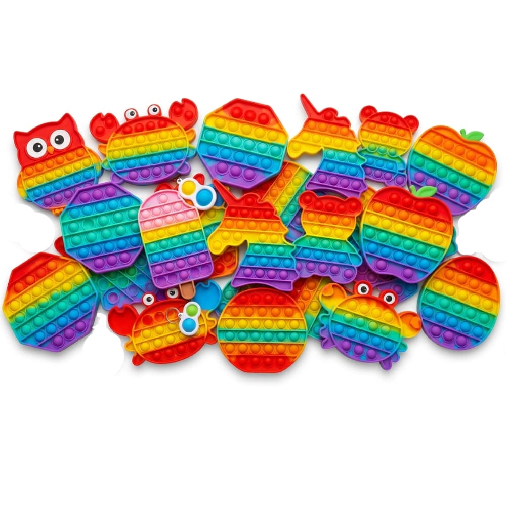 Pop It Colorido Fidget Toys Hand Spinner Brinquedo Anti Stress Sensorial Infantil Bolha