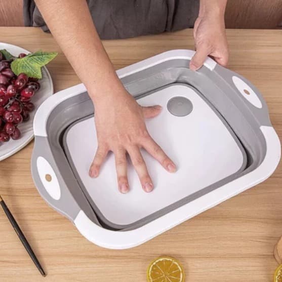 Tábua de Corte e Bacia Retrátil em Silicone - Praticidade e Versatilidade com Economia de Espaço