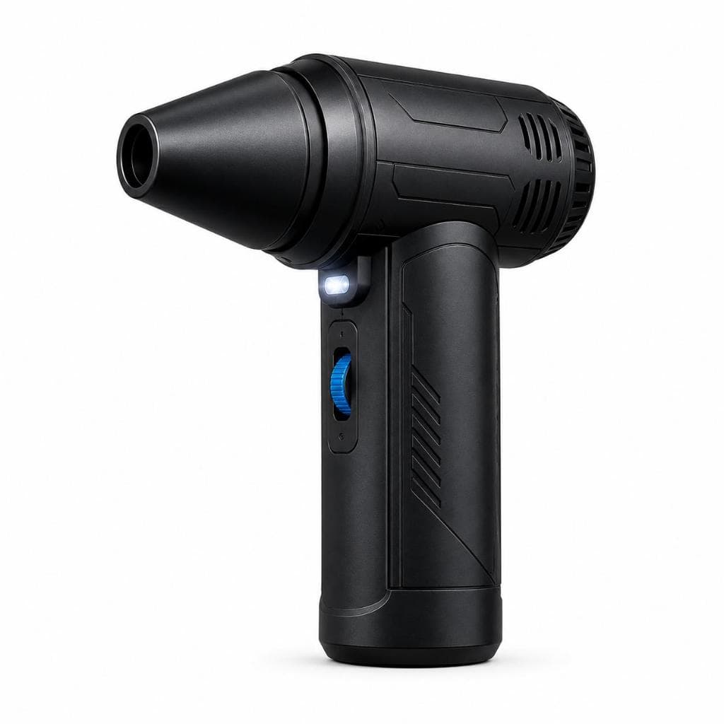 Mini Soprador de Ar Turbo Jet Fan Recarregavel USB C Motor Brushless Limpeza PC Teclado Carro Eletronicos LED