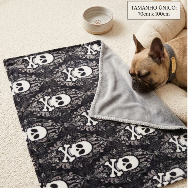 Kit 2 Mantas Cobertor PET Microfibra Quentinha Estampada Lisa 70cmx100cm 100% Poliester