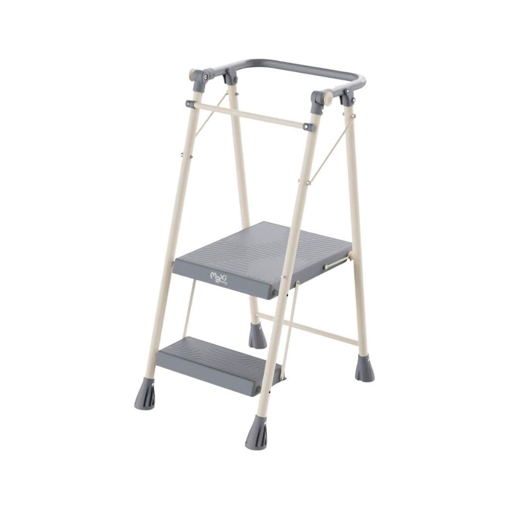 Torre De Aprendizagem Infantil 3x1 Montessori Banquinho Dobrável Escada StepUp Maxi Baby