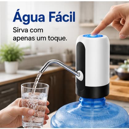 Bomba Elétrica Recarregável Para Galão De Água USB Automática Portátil