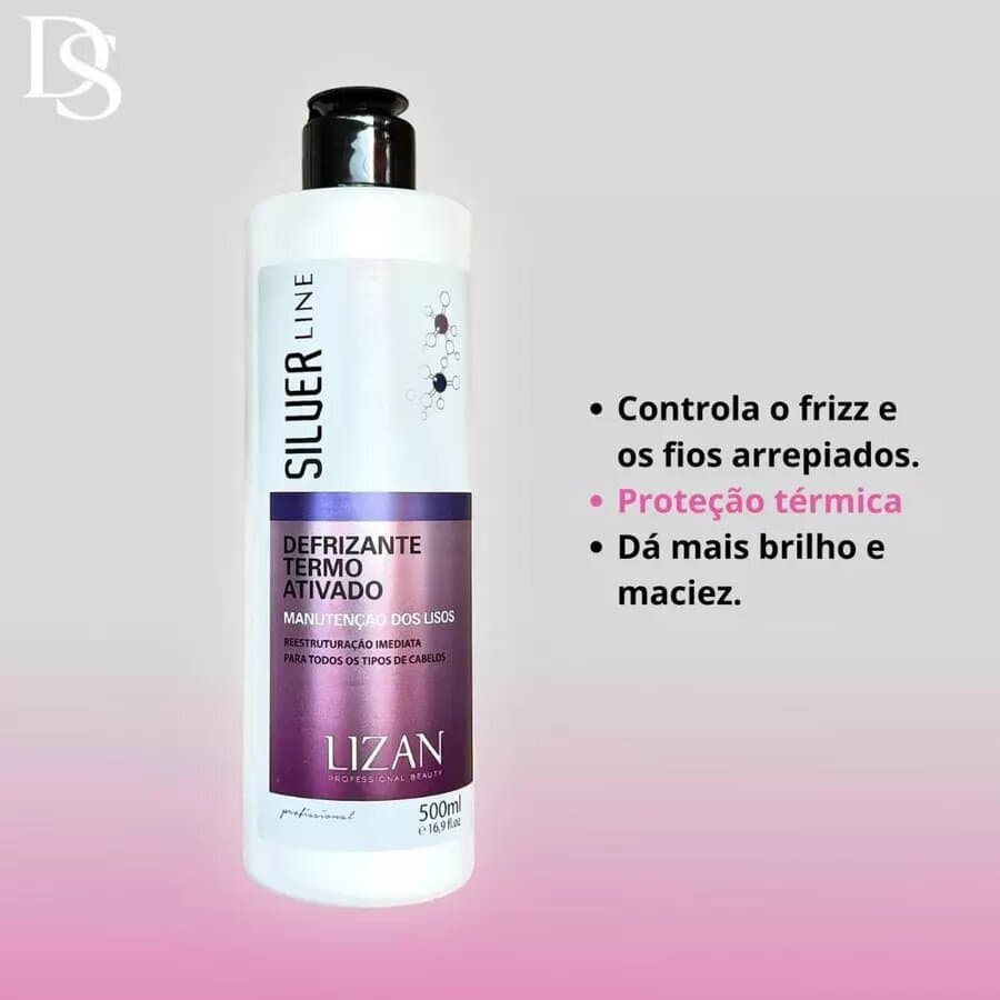 Defrizante Leave-in Silver Line Termo Ativado 500ml Lizan