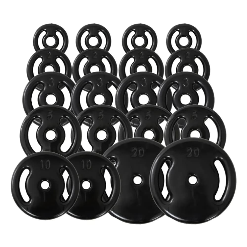 Kit 30kg Anilhas Diversificadas Emborrachadas Personalizável Furo 31mm Premium Peso Academia Casa Musculação