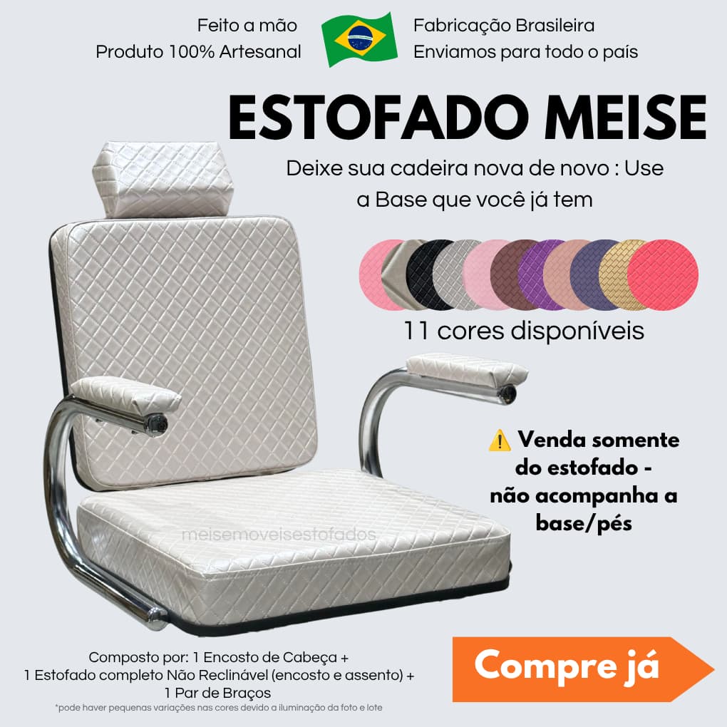 Estofado Meise Para Cadeiras Utilize sua Base Hidráulica ou de Escritório Renove sua Cadeira