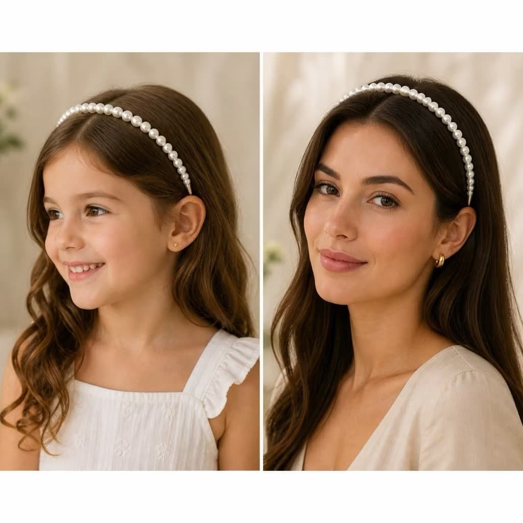 Diadema Delicada Com Pérolas Acessório Feminino