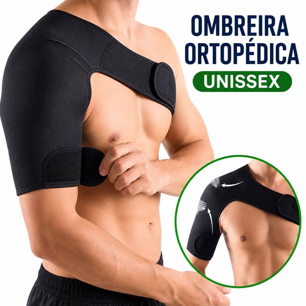 Ombreira Protetor Suporte de Ombro e Clavícula Neoprene Treino Academia Lesões Unissex