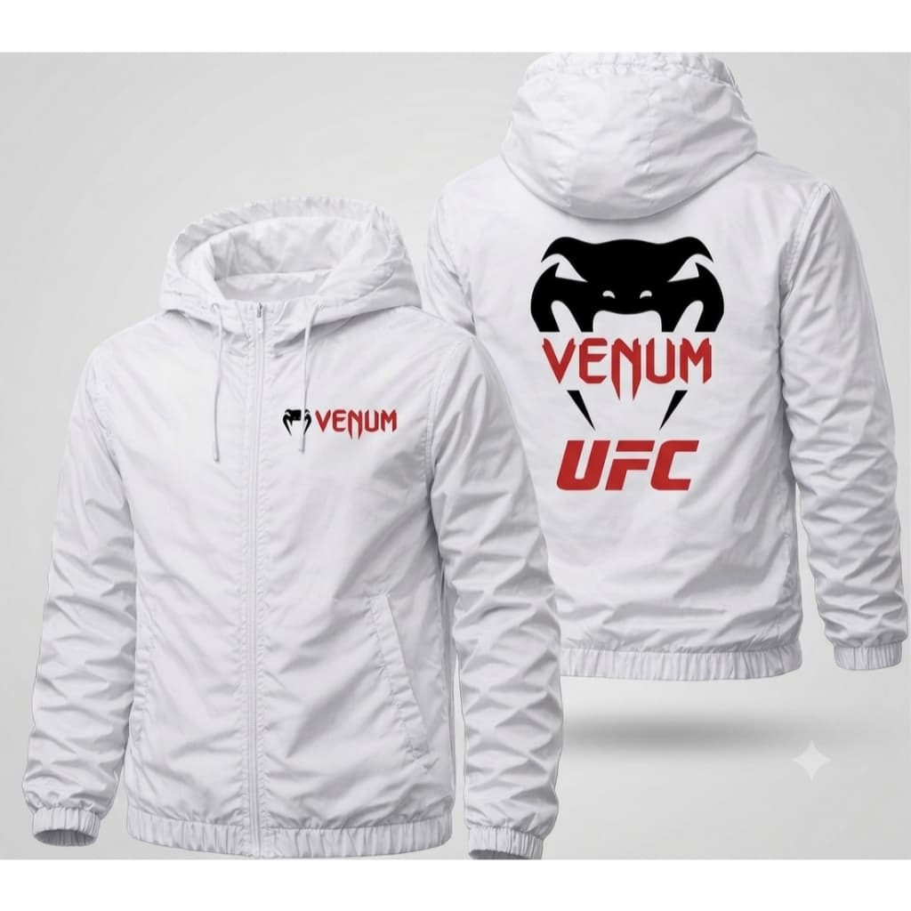 Jaqueta Corta Vento Fitness Leve Tactel UFC Ultimate Fighting Championship Venum Snake Luta Unissex Frio