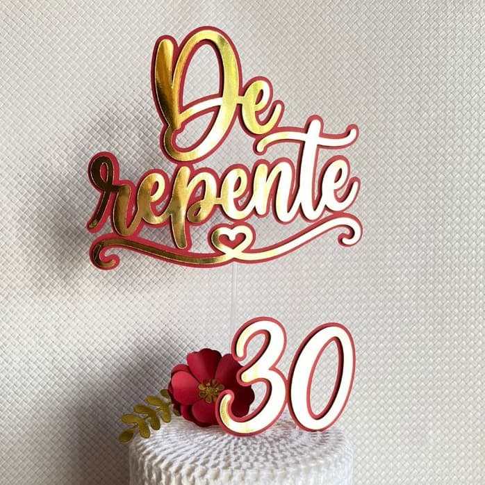 Topo de Bolo De Repente Personalizado - Decoração de Bolo - Topo de Bolo Festa
