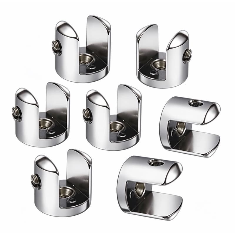 kit 7 pecas suporte fenda 8mm metal com bucha e parafuso