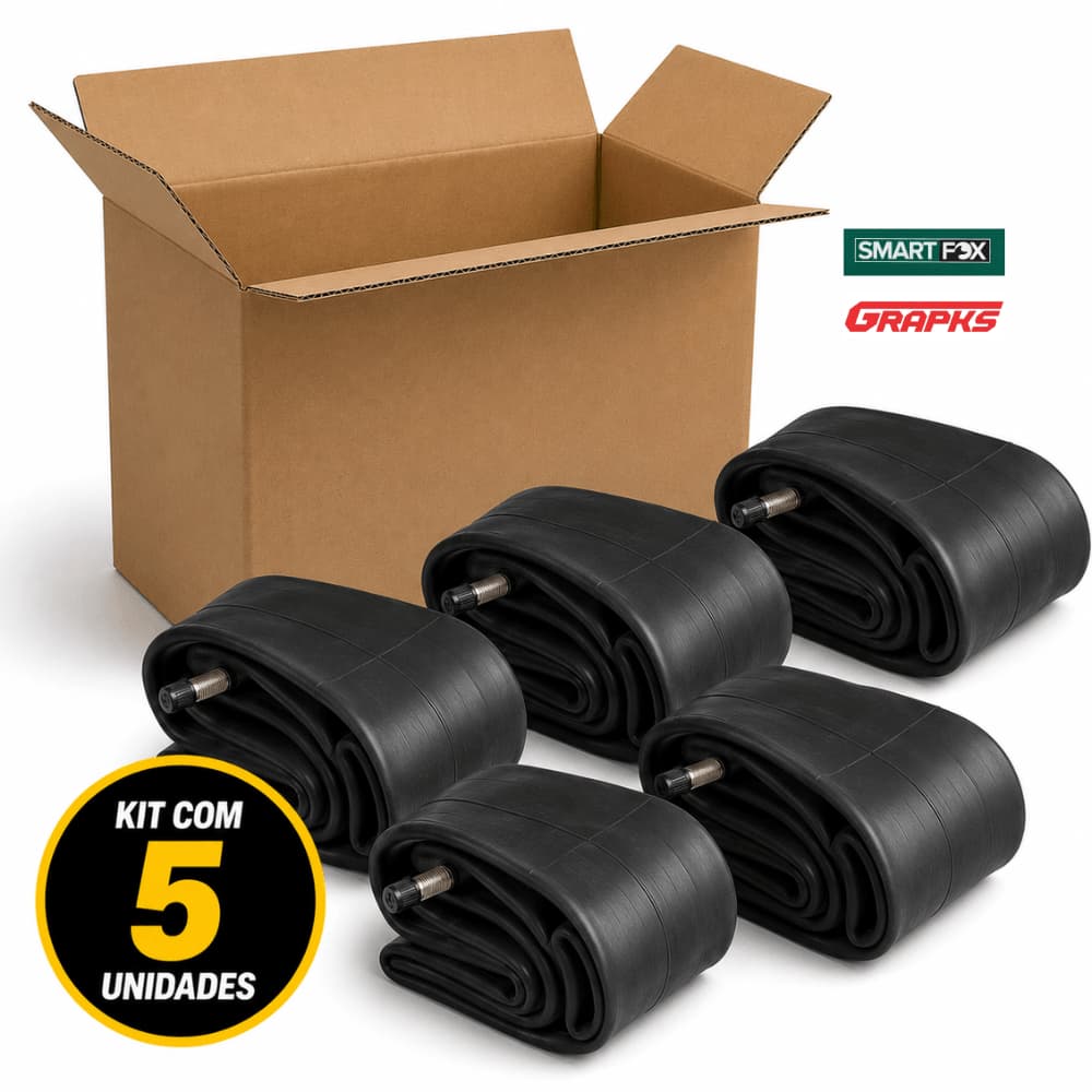 Kit 5 Câmara de Ar Aro 17 - 5 unidades (460-17) Traseiro para Moto Honda Bros 125 150