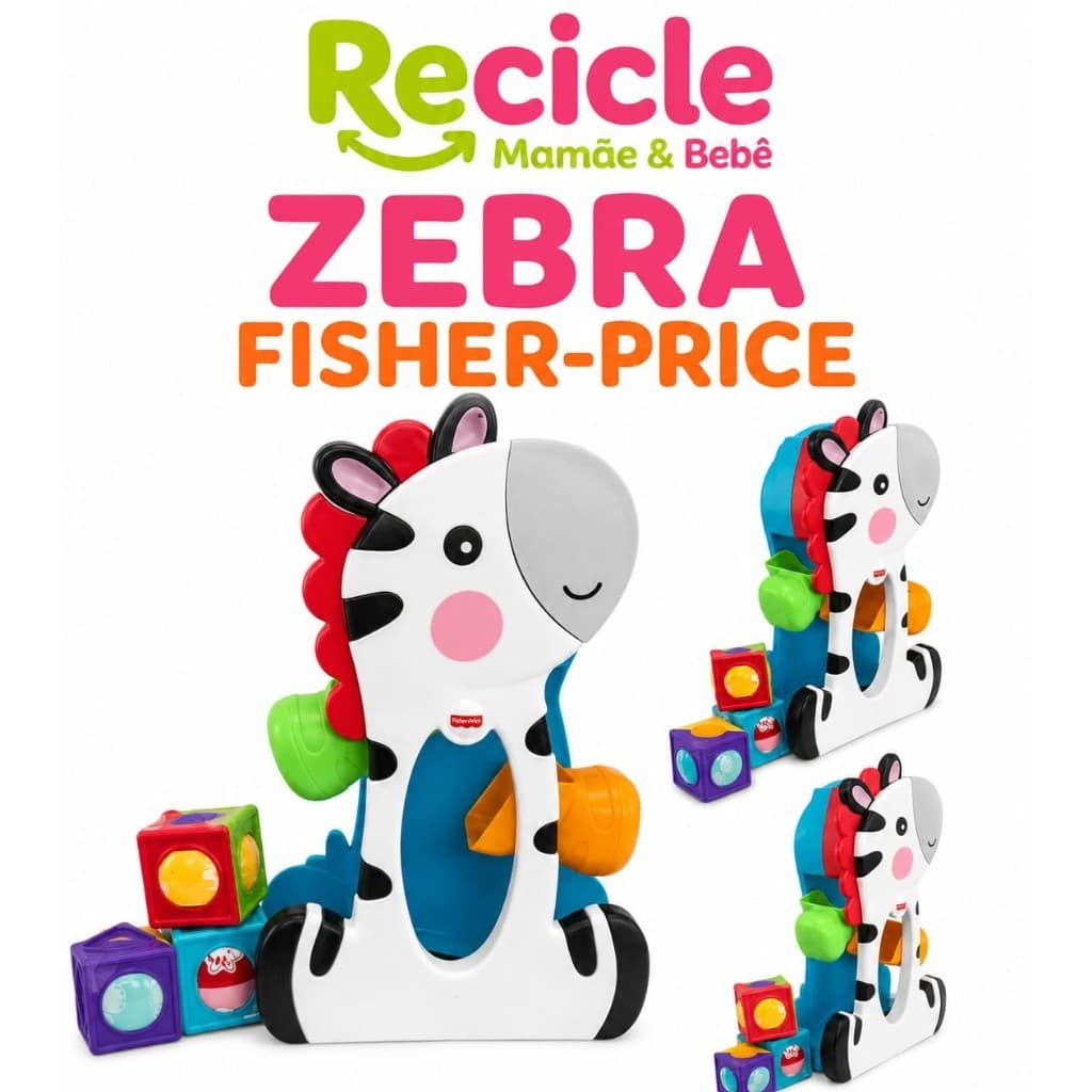 Zebra Fisher-Price 🦓💚🧡(RECICLE MAMÃE E BEBÊ)