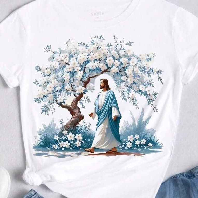 Blusa camiseta feminina ARVORE DA VIDA JESUS frase biblica  jesus católica gospel igreja t shirt