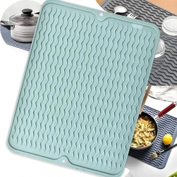 Tapete Escorredor de Silicone para Louças, Pratos e Panelas Antiderrapante Resistente ao Calor
