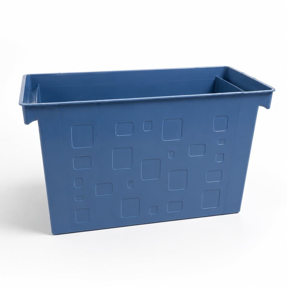 Caixa Multiuso Organizadora Retangular 21L Azul  Plastica Grande Brinquedos Quarto Lavanderia quarto