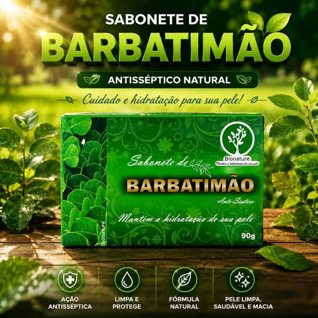 🌿 Sabonete em Barra de Barbatimão (90g) Bionature